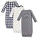 Hudson Baby Unisex Cotton Gowns, Football, 0-6 Months