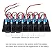 VETOMILE Waterproof 3PIN 8 Gang Marine Boat Rocker Switch Panel with Circuit Breaker Overload Protection and LED Rocker Indicator for 12V-24V Vehicles RV Car Truck Trailer