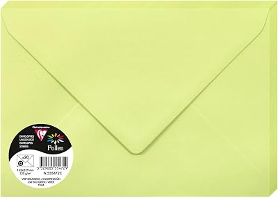 Clairefontaine 555472C Pack of 20 Gummed Envelopes C5 16.2x22.9cm 120gsm