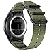 Fintie 20mm Quick Release Watch Bands, Soft Nylon Replacement Strap Band with Adjustable Closure, Olive