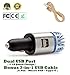 Odor Eliminating Car Air Purifier - 3-in-1 Charging Cable & 2-USB Ports - Control Dust, Pollen & Other Allergens - Remove Odor, Smoke & Air Pollutants - Car Deodorizer & Freshener