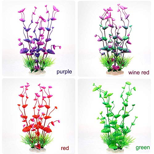 Simulation Plants,Small◕‿◕ Artificial Aquatic Plants Vivid Simulation Plant Creature Aquarium Landscape 4 PCS