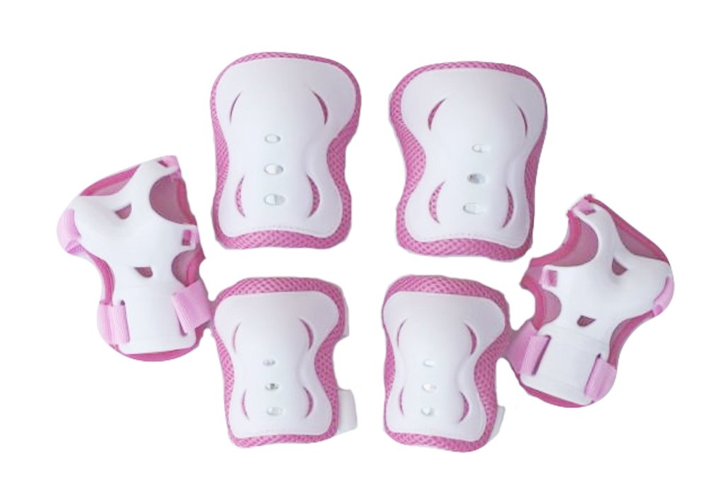 Faxianther Boys Girls Kids 6PCS Safety Protective Gear Knee Elbow Wrist Pads Set Adjustable Collision Avoidance Skate Roller Blading Cycling Knee Braces Elbow Guards Wrist Support Protector Kneepad