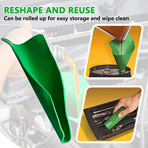 Flexible Draining Tool Oil Funnel，Foldable Flexible Free Oil Filter