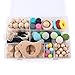 DIY Wooden Rings Crochet Set Baby Teether Beads Nursing Teething Necklace Set Eco Baby New Baby Accessories Nursing Teether