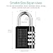 ORIA Combination Lock, 4 Digit Combination Padlock, 10000 Combinations for Home, Gate, Case, Toolbox, Gym, Sports, School and Employee Locker, Outdoor, Fence, Hasp and Storage (Black, Pack of 2)