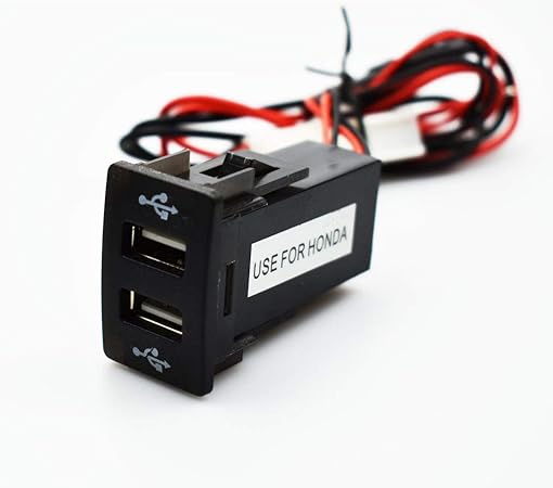 Amazon ホンダ 車用usbポート Usb 増設キットusb電源増設 車用 Usb 埋め込み Usbスイッチホール Led点灯 青 スマホ 充電器 車 Honda Bタイプ ソケット分配器 車 バイク