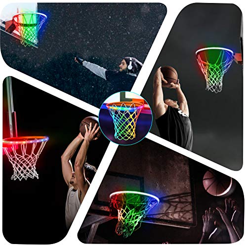 Solar LED Basketball Hoop Light, Remote Control Basketball Rim Led