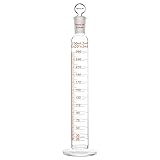 stonylab Measuring Cylinder with Stopper, 250 ml