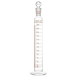 stonylab Measuring Cylinder with Stopper, 250 ml