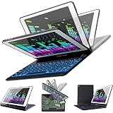 iPad Keyboard Case for iPad 2018 (6th Gen) - iPad 2017 (5th Gen) - iPad Pro 9.7 - iPad Air 2 & 1 - Thin & Light - 360 Rotatable - Wireless/BT - Backlit 7 Color - iPad Case with Keyboard (9.7, Black)