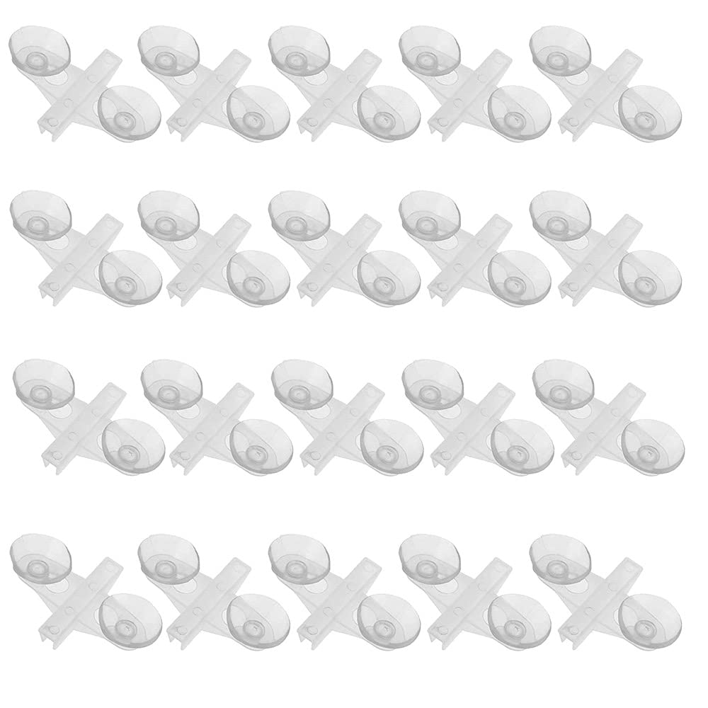 CENPEK 20PCS Suction Cup Holder White Aquarium Fish Tank Breeding Divider Suction Cup Clip Bracket