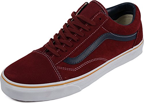 Vans Unisex Old Skool (Suede/Leather) Oxblood Red Skate Shoe 9.5 Men US / 11 Women US