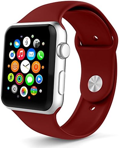 Fivecats Soft Silicone Sport Strap Replacement Bracelet Band for Apple Watch Series 1/2/3, Sport and Edition, S/M Size, 38MM, Rose Red