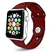 42mm Watch Band, Acytime Durable Soft Silicone Replacement iWatch Band Sport Style Wrist Strap for Apple Watch Band Series 3 Series 2 Series 1 Sport, Edition 42mm (42mm-Wine Red)