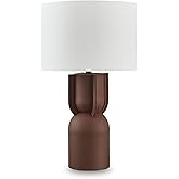 Signature Design by Ashley Rowandale Modern Metal Table Lamp with 3-Way Switch, Dark Brown