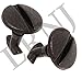 LAND ROVER LR3 / DISCOVERY 3 LR2 / LR4 REAR BUMPER TOW EYE COVER FASTENER CLIP X2 PART: DYR500010