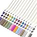 Premium Metallic Marker Pens, Permanent Fine Tip Metal Art Paint Markers,for DIY Photo Album Drawing, Rock Painting, Adult Coloring Books, Glass, Pottery, Wood, Black Paper(15/Set)