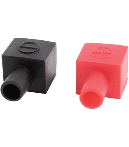 Paire de Cache-bornes de Batterie, Rouge et Noir, Positif et Négatif OEM 192681 192682 pour une Protection Améliorée de la Batterie Paire de Cache-bornes de Batterie, Rouge et Noir, Positif et Négatif OEM 192681 192682 pour une Protection Améliorée de la Batterie
