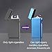 Dual Arc Plasma Lighter USB Rechargeable Windproof Flameless Electronic Electric Lighter for Cigar,Candle (Blue)