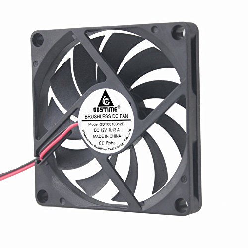 GDSTIME Radiator 80mm x 80mm x 10mm 12V Brushless DC Cooling Fan - Thumbnail 4