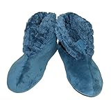 Dearfoams Women's Velour Booty Slipper with Cuff and Memory Foam