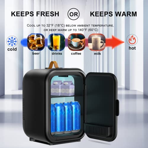 COOSEON 7 Liter Mini Fridge, Portable Beauty Skincare Makeup Fridge