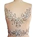 Sumptuous Handmade AB Colour Sew on Sequin Rhinestones Collar Waist Belt Costume Dress Fine Crystal Appliques Designs Sewing for DIY Wedding Dress Quilt Trimming (AB)