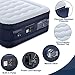 OlarHike Twin Air Built-in Pump, Puncture Proof Blow up Inflatable Mattress with Comfort Flocked, Raised 18'' High Airbed for Guests Camping Travel, 78x40x18inches, Ocean Blue