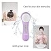K-SKIN Facial Cleansing Brush Waterproof Exfoliate Pore Smooth Skin for 3 Speeds Modes Setting with 2 Brush Heads (Purple)