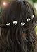 Missgrace 5PCS Bridal Women Handmade Crystal Hair Pins Clips Hair Styling (Silver)