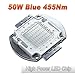 Hontiey High Power LED Chip 50W Blue Light 455Nm-460Nm Bulbs 50 Watt Beads DIY Spotlights Floodlight COB Integration Lamp SMD Square Lights