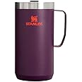 Stanley Stay-Hot Camp Mug 12 oz & 24 oz | Press Fit Drink Through Lid | Cup for Coffee, Tea and Drinks | Insulated Stainless Steel Coffee Mug | BPA-Free