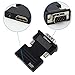 SQDeal 1080P HDMI Female to VGA Male Converter Adapter Dongle with 3.5mm Stereo Audio portable HDMI Connector for Laptop PC PS3 Xbox STB Blu-ray DVD TV BOX