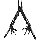 SOG PowerAccess Well-Rounded One-Handed Lightweight Daily Pocketable Stainless Steel Multi-Tool for Backcountry| 18 Tools, Black