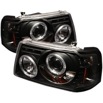 Spyder Auto PRO-YD-FR01-1PC-HL-BK Ford Ranger Black Halo LED Projector Headlight with Replaceable LEDs