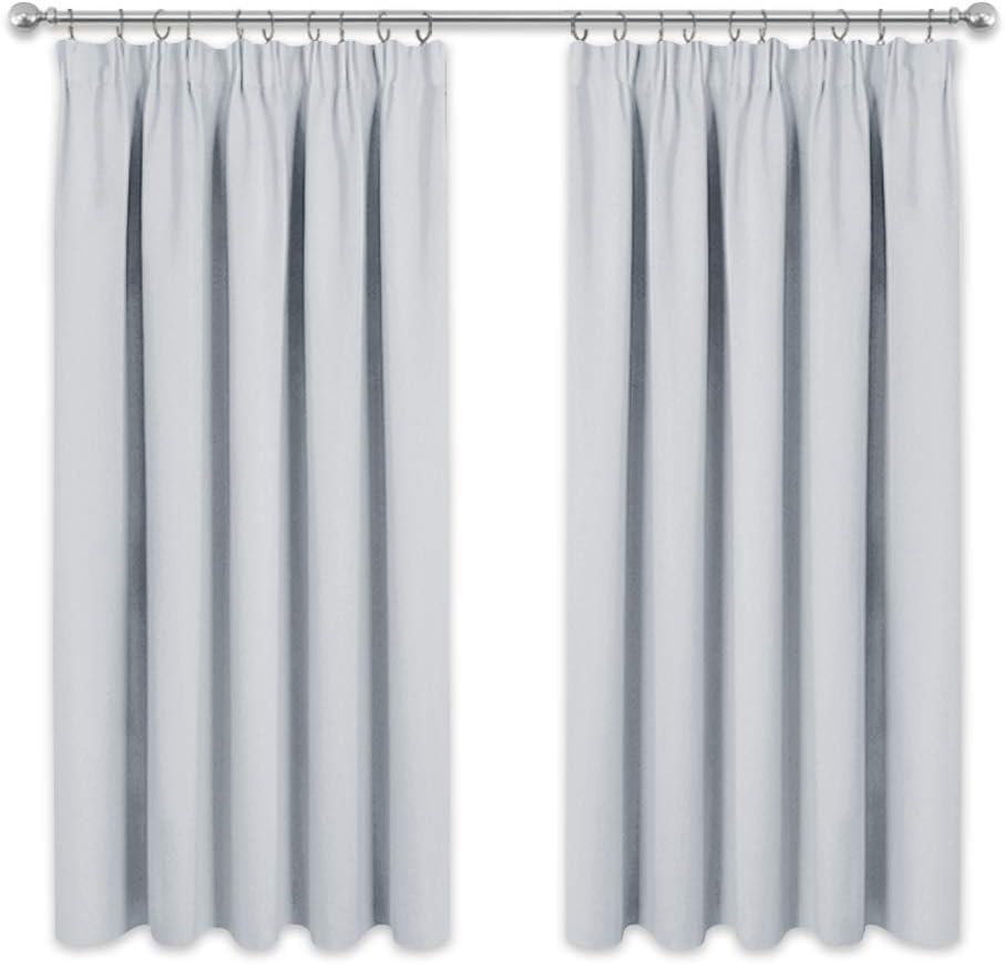 PONY DANCE Cortinas Dormitorio Moderno Blancas (An 117 x L 137 CM, 2