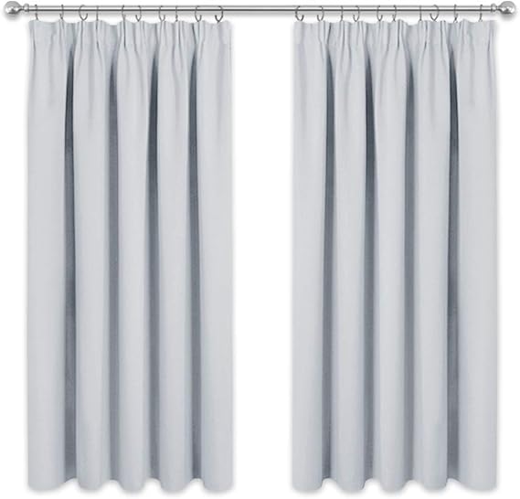 PONY DANCE Cortinas Dormitorio Moderno Blancas (An 117 x L 137 CM, 2