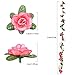 CEWOR 5pcs Fake Flowers Vine Artificial Flowers Rose Vine for Home Wedding Party Garden Decor(Two Pinks)