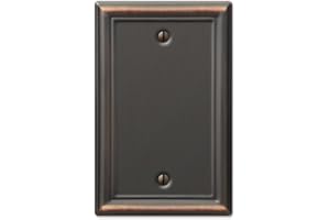 Amerelle 149BDB Chelsea Wallplate, 1 Blank, Aged Bronze