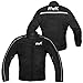 HWK Spyder Motorcycle Jacket for Men with Weather Resistant Cordura Textile Fabric for Enduro Motocross Jacket 4X-LARGE/BLACK
