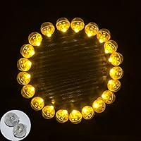 Neo LOONS 100pcs/lot 100 X Yellow Round Led Flash Ball Lamp Balloon Light Long Standby time for Paper Lantern Balloon Light Party Wedding Decoration