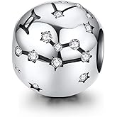 Constellation Charm 925 Sterling Silver Birthstone Bead for Pandora Charms Bracelet-Gift for Anniversary Birthday Christmas Day