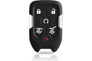 HelloAuto Key Fob Shell Fit for 2015-2020 Chevy Tahoe Suburban, for GMC Yukon Denali XL Key Fob Replcaement Cover, Key Fobs Case 6 Button for Chevrolet (HYQ1AA)