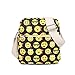 Tibes Cute Canvas School Backpack Funny Emoji Backpack for Girls Yellow
