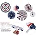 4th of July Decorations Paper Fan for Patriotic Decorations Veterans Day Party, Independence Day Party Supplies