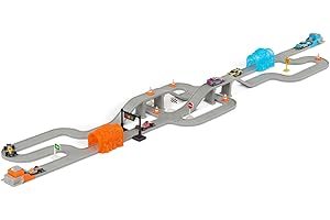 DRIVEN by Battat - Toy Race Track Set - Racetrack with Launchers for Kids - 6 Mini Race Cars - 60+ Tracks & Accessories - 3 Y
