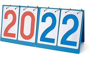 HSZJsto Portable Table Top Scoreboard Flipper, Multi Sports Score Flip Scoreboard Score Keeper, for Basketball, Football, Soccer, Tennis, Badminton & Other Competitive Sports