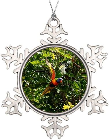 LUlULU Parrot Australia Bird In Flight Xmas Trees Decorated Cute Snowflake Ornaments