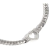 Gabriela Ceballos Luana Gold Plated Hollow Out Heart Choker Necklace - Women Stainless Steel Chain Necklace